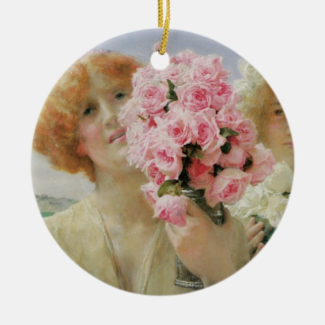 Sommerangebot von Sir Lawrence Alma-Tadema Keramik Ornament (Vorne)