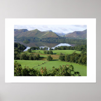 Sommeransicht von Derwentwater: Cumbria Poster