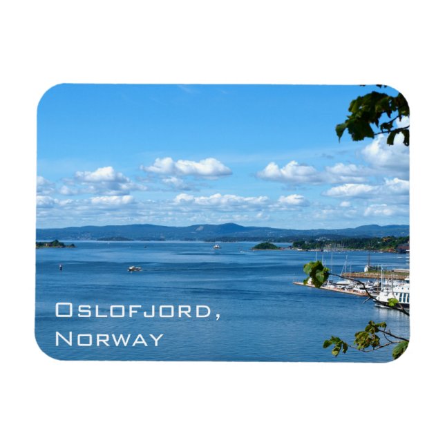 Sommeransicht von Oslofjord aus Oslo, Norwegen Magnet (Horizontal)