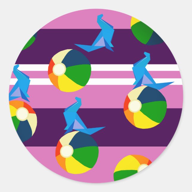 Sommeraufkleber Runder Aufkleber (Vorderseite)