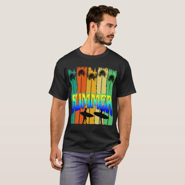 SOMMERBÄUME FÜR VINTAGE PALMEN T-Shirt (Vorne ganz)