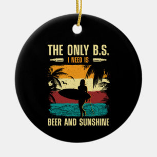 Sommerbier und Sonnenschein Keramik Ornament