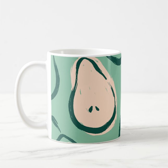 Sommerbirnen: frisches Fruchtmuster. Kaffeetasse (Links)