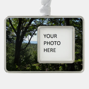 Sommerblick im Acadia National Park Rahmen-Ornament Silber