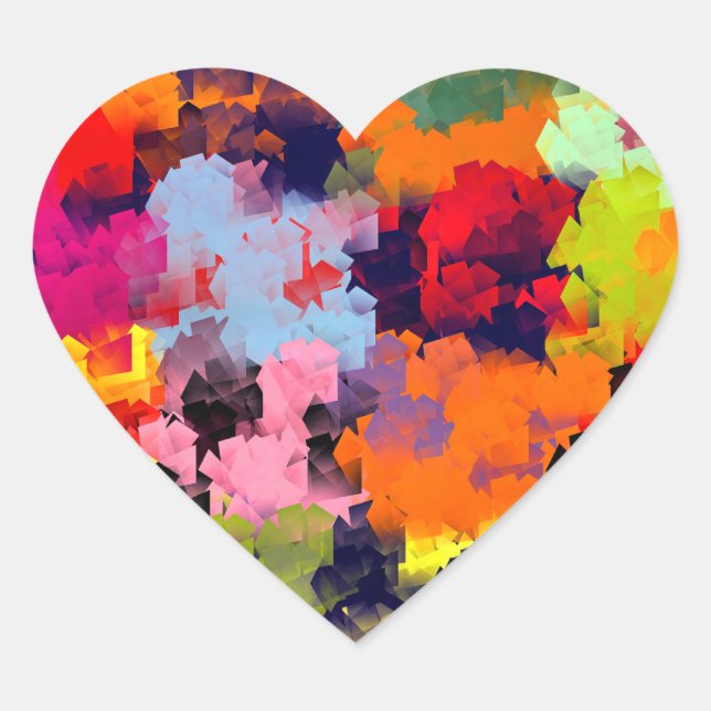 SOMMERBLUME Herz-Aufkleber (Vorderseite)