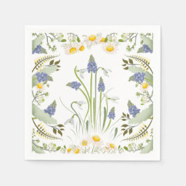 Sommerblumen-Cocktailserviette Serviette