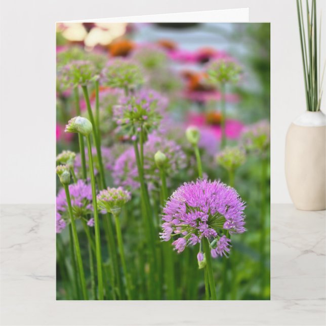 Sommerblumen Dankeskarte (Vorderseite)