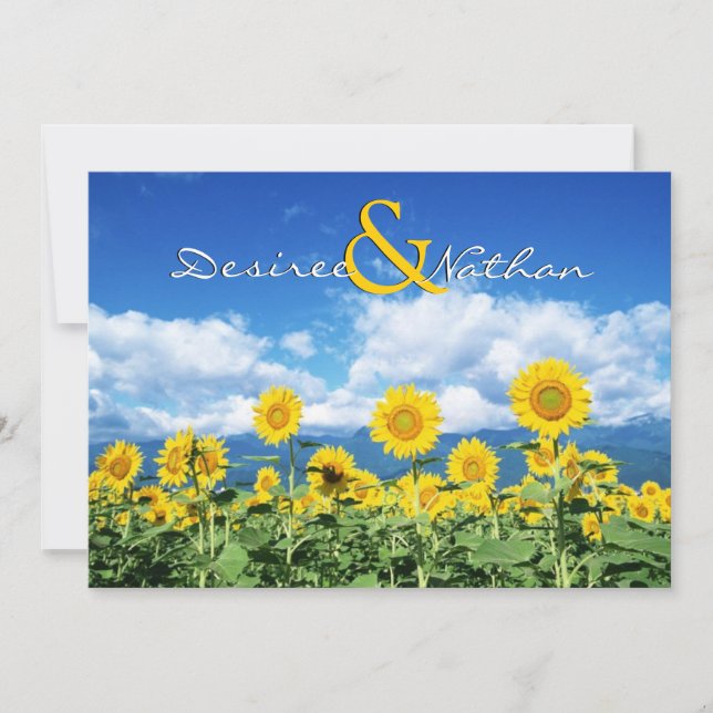 Sommerblumen Einladung Hochzeit (Vorderseite)