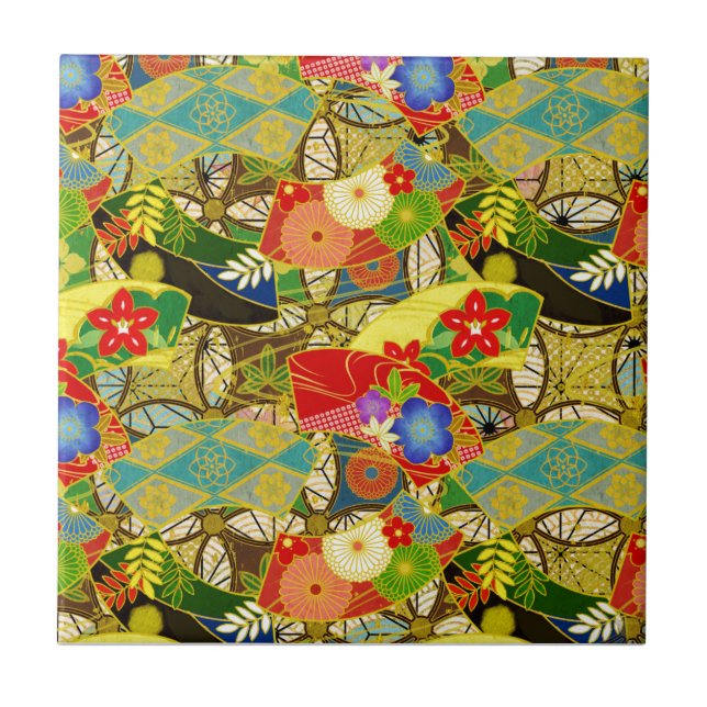 Sommerblumen Fliese (Vorderseite)