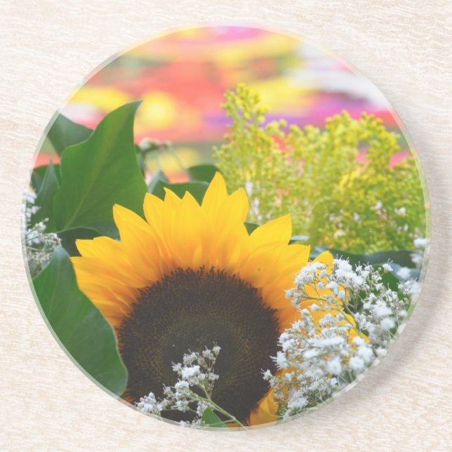 Sommerblumen Getränkeuntersetzer (Vorne)