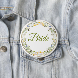 Sommerblumen Hochzeitsknopf - Anpassbar Button