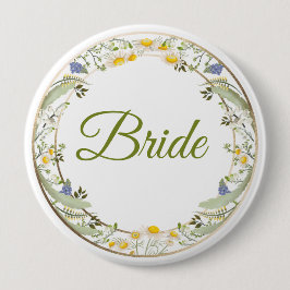 Sommerblumen Hochzeitsknopf - Anpassbar Button