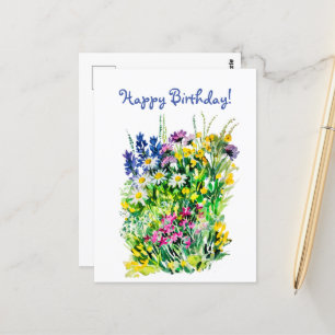 Sommerblumen  postkarte