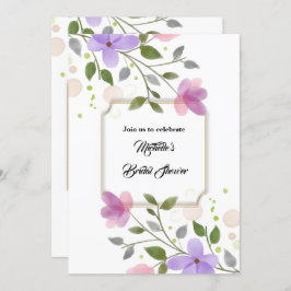 Sommerblumenfarbenes Brautparty Einladung