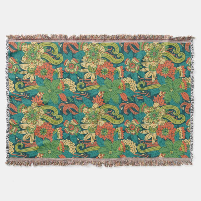Sommerblumenmuster Decke (Vorderseite)