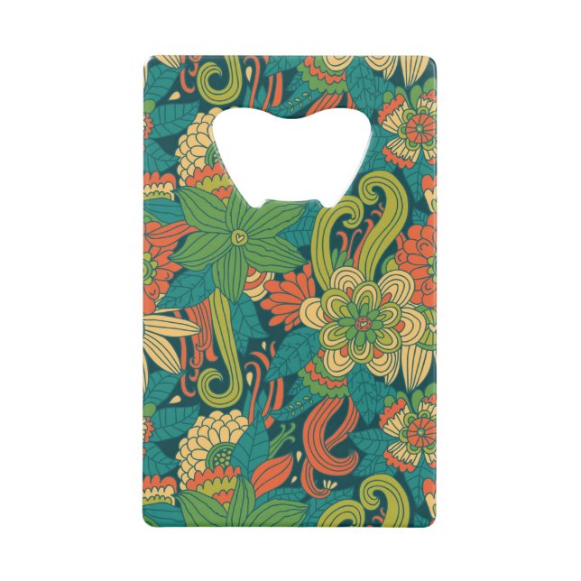 Sommerblumenmuster Geldbeutel Flaschenöffner (Vorderseite)