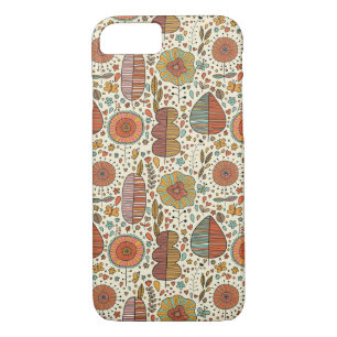 Sommerblumenmuster gemacht vom Blätter iPhone 8/7 Hülle