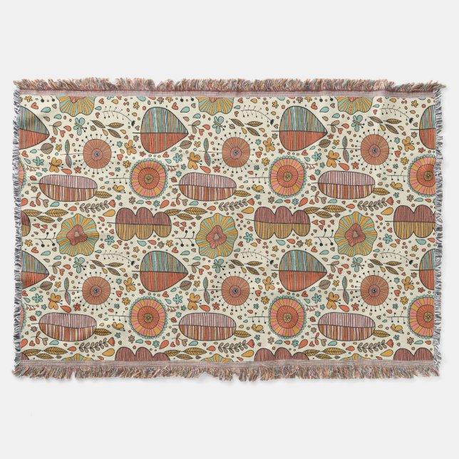 Sommerblumenmuster gemacht vom Blätter Decke (Vorderseite)