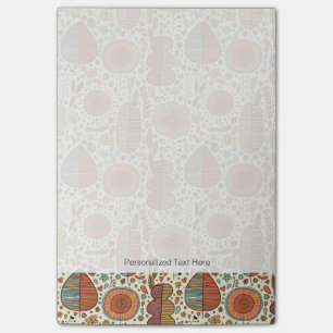 Sommerblumenmuster gemacht vom Blätter Post-it Klebezettel