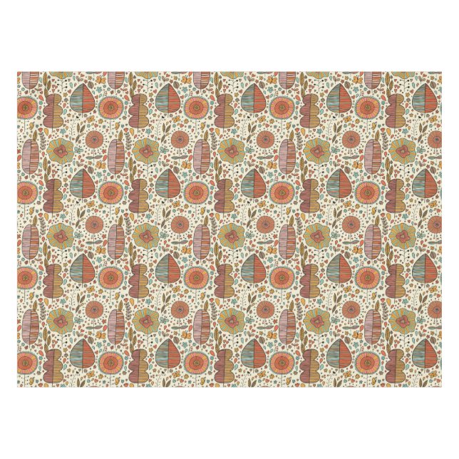 Sommerblumenmuster gemacht vom Blätter Tischdecke (Vorderseite (Horizontal))