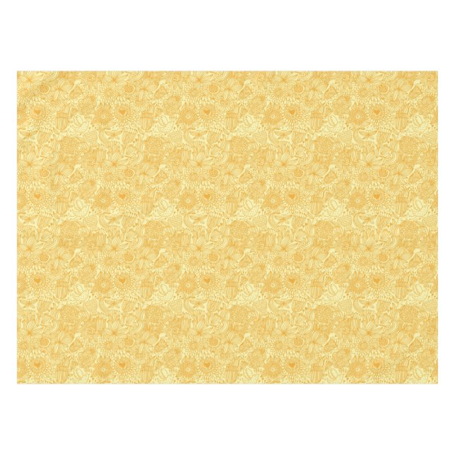 Sommerblumenmuster in den warmen Farben Tischdecke (Vorderseite (Horizontal))