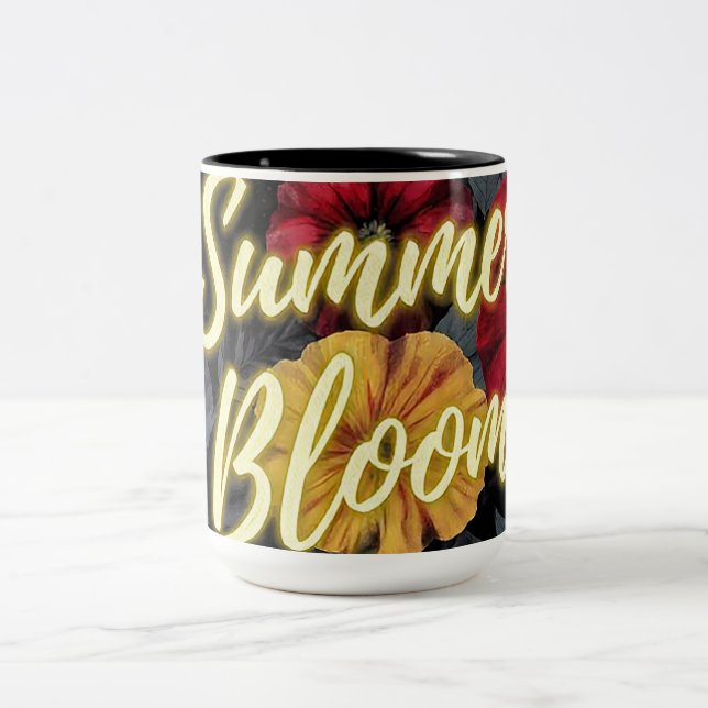 Sommerblüte Zweifarbige Tasse (Mittel)