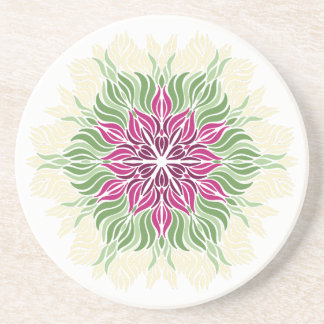 Sommerblüten-Mandala Getränkeuntersetzer