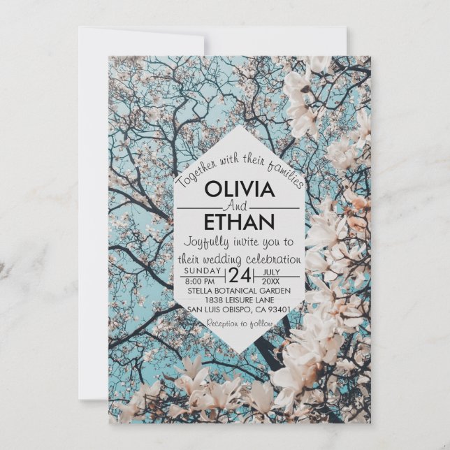 Sommerblüten Rose Hochzeit im Herbst Einladung (Vorderseite)