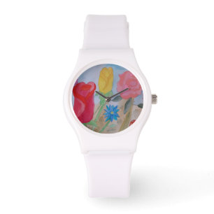 Sommerblütengarten Armbanduhr