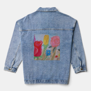 Sommerblütengarten Jeansjacke