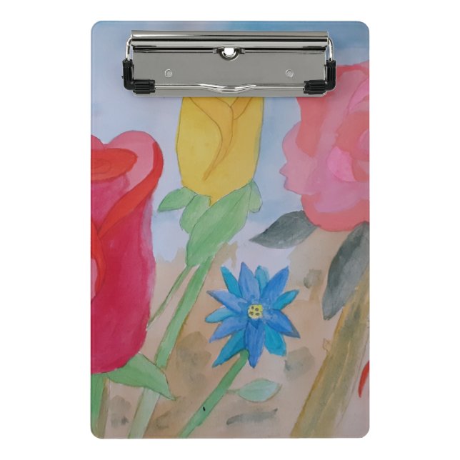 Sommerblütengarten Mini Klemmbrett (Vorderseite)