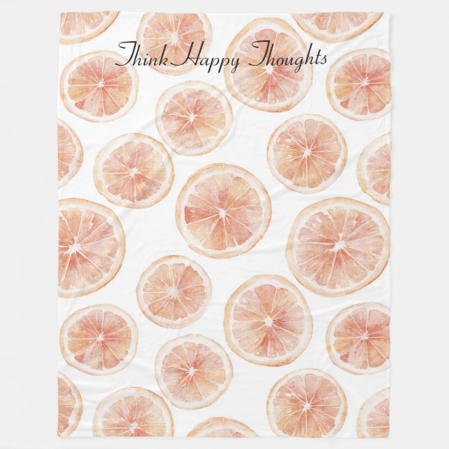 Sommerbrise Grapefruit   Fleecedecke (Vorderseite)