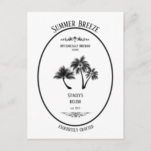 Sommerbrise Vintage Apotheke Personalisiert Postkarte