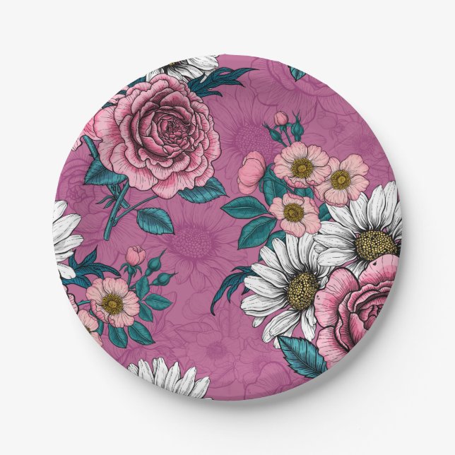 Sommerbukets 2 pappteller (Vorderseite)