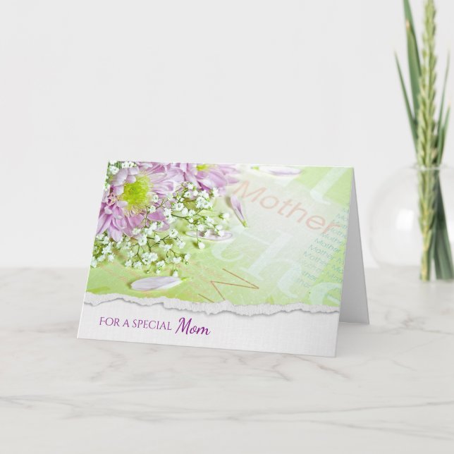 Sommerbukett für den Muttertag Karte (Vorderseite)