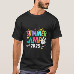 Sommercamp 2025 Camping Lagerfeuer Sommerferien  T-Shirt