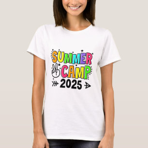 Sommercamp 2025 Camping Lagerfeuer Sommerferien T-Shirt