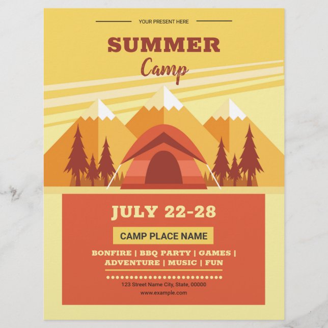 Sommercamp Flyer (Vorne)
