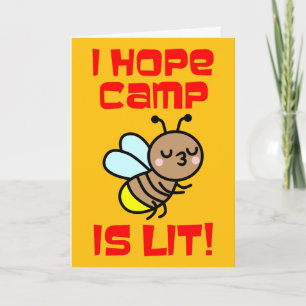 Sommercamp Lager ist lit Glühwürmchen Blanko Karte