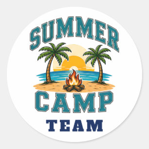 ☀️ Sommercamp-Personal-Typografie 👕 Runder Aufkleber