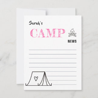 Sommercampnachrichten von Kindern Spaß modern mini Mitteilungskarte