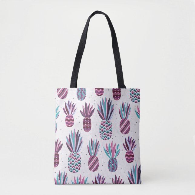 Sommercamps: Ananas Muster, farbenfrohe Punkte (Vorderseite)