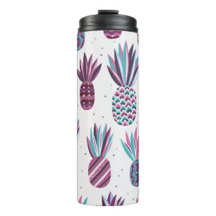 Sommercamps: Ananas Muster, farbenfrohe Punkte Thermosbecher