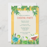 Sommercocktails Einladung