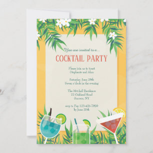 Sommercocktails Einladung