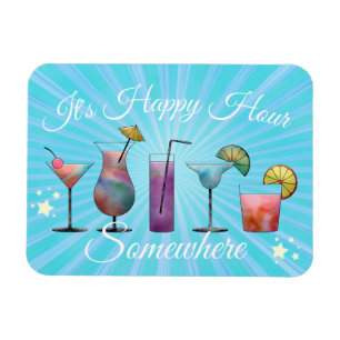 Sommercocktails Happy Hour Irgendwo Magnet