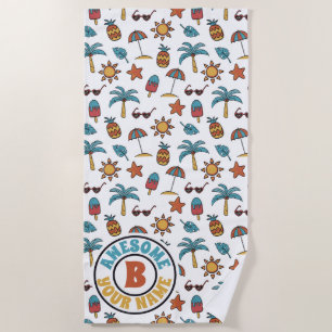 Sommercoconut Popsicle Sonnenbrille Ananas Strand Strandtuch