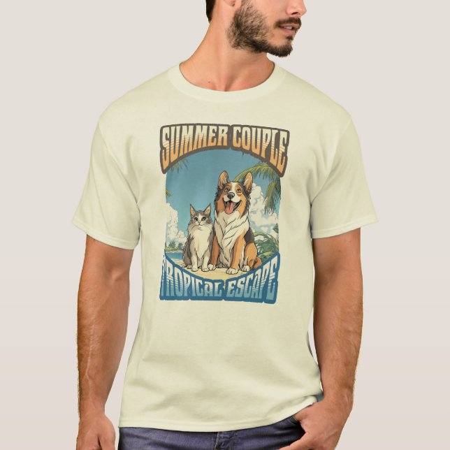 Sommerduft tropischer Flucht T-Shirt (Vorderseite)