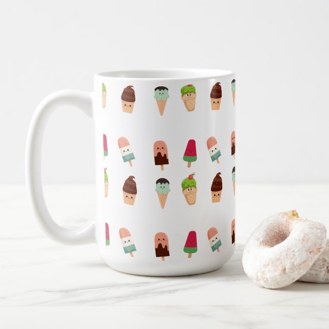 Sommereis Kaffeetasse (Mit Donut)