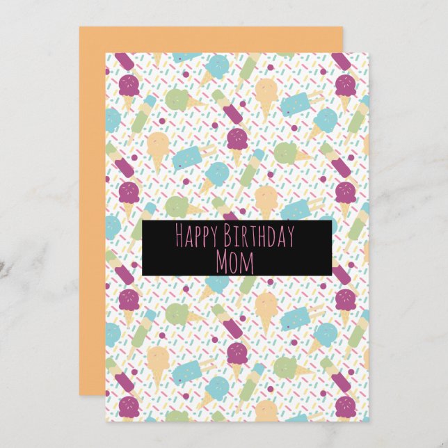 Sommereiscreme Varieté Sprinkle Muster Geburtstag (Vorne/Hinten)